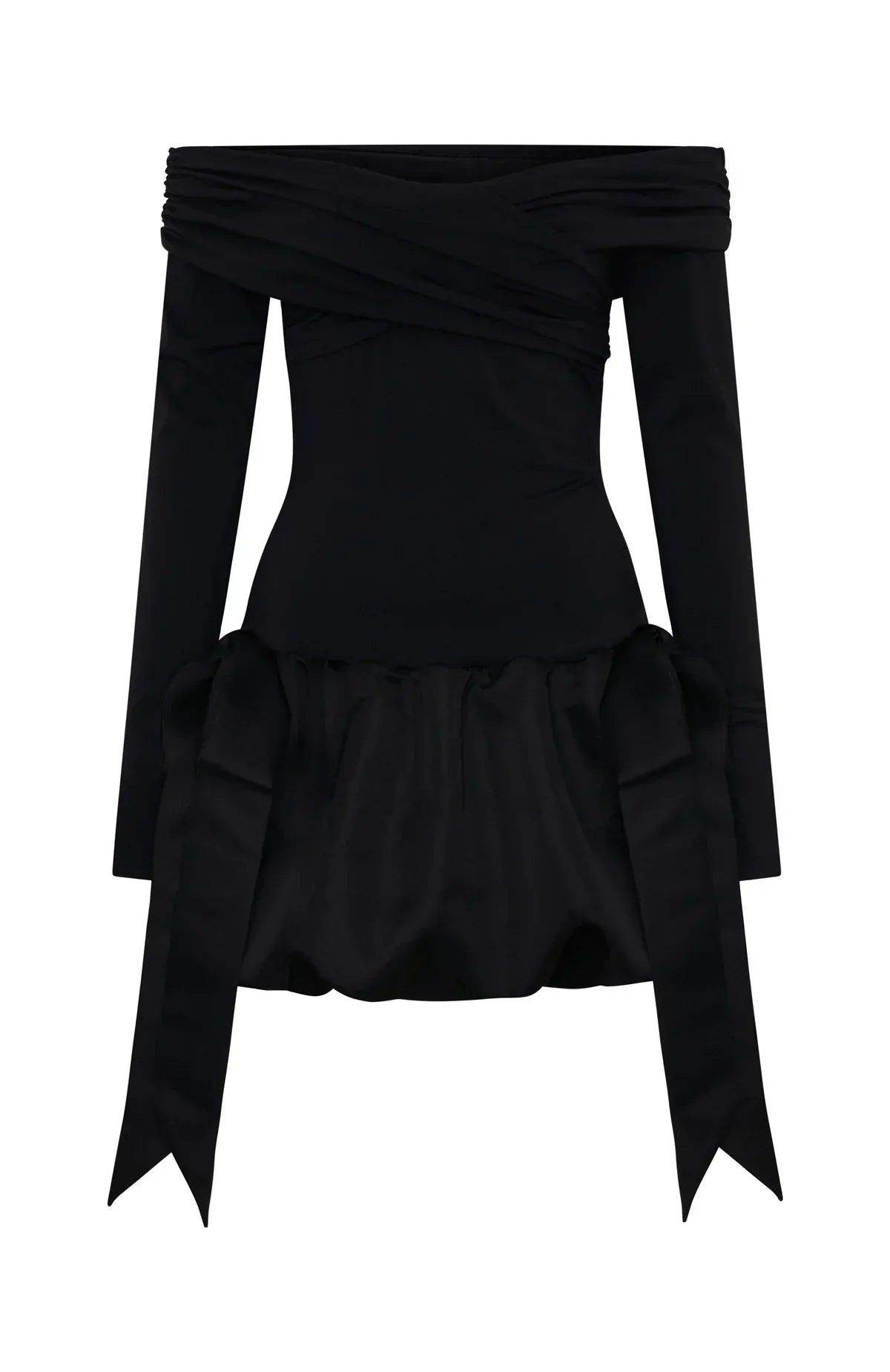 Raise Hell Long Sleeve Mini Dress Black