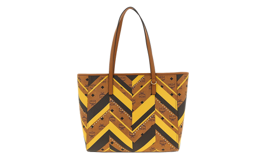 Medium Toni Mega Monogram Shopper in Visetos "Cognac" MWPFAMT02CO001