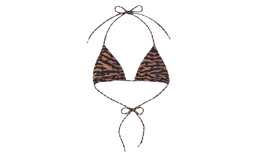 X DIB Orange Tiger Bikini top "Brown" CHRM1084
