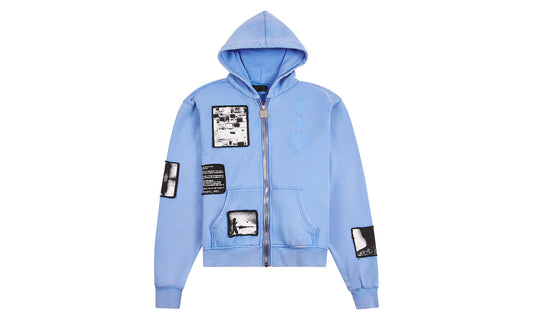 Zev Digital Patch Hoodie "Blue" MDGDK909 BLUE
