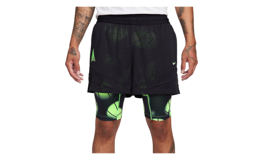 Signature Ja Morant Dri-Fit 2-In-1 4" Basketball Shorts "Black / Lime Blast" FQ1022 010