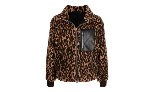 Printed Bandana Fleece Jacket "Brown / Tan" MKF013 242