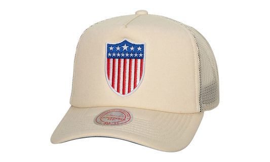 MLB Cooperstown Evergreen Trucker Snapback Cap "Brooklyn Dodgers - Off White" HHSS6490 BDOYYPPPOFWH