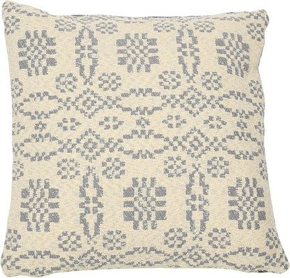 Woven Cotton Jacquard Pillow 20 L x 20 W x 0 H Greige