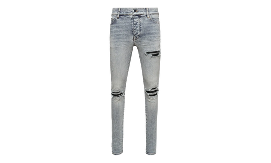 MX1 Black Leather Patch Jeans "Stone Indigo" PS23MDS009 765
