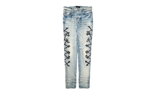 Maxfield Exclusive Leather Patch Bones Jeans "Original Indigo Black" AMELPBJOI