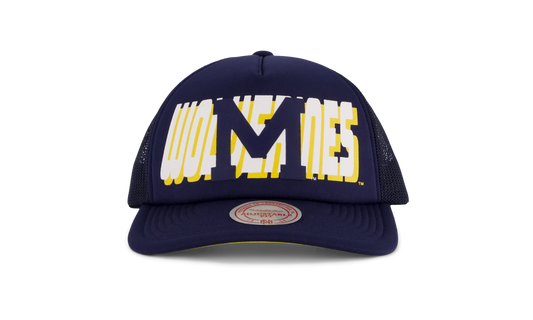NCAA Billboard Trucker Snapback Cap "Michigan Wolverines - Navy" HHSS5346 UMIYYPPPNAVY