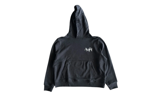Staggered Logo Hooded Sweatshirt "Black Chrome" EXMJL002 001