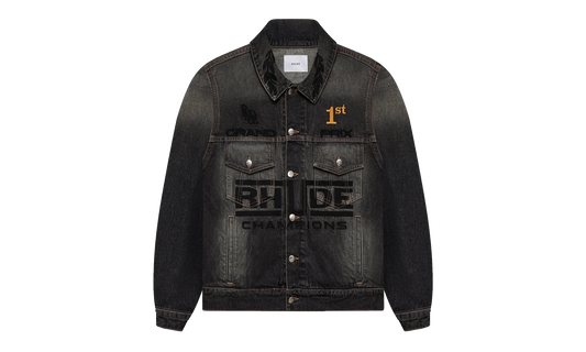 TIRE DENIM TRUCKER JACKET "AGOURA BLACK" RHFW25JA04012 3191