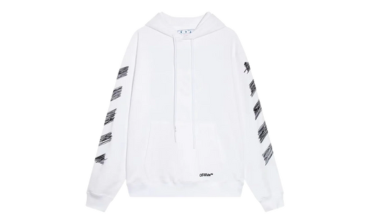Scribble Boxy Hoodie "White" OMBB110S23FLE0050110