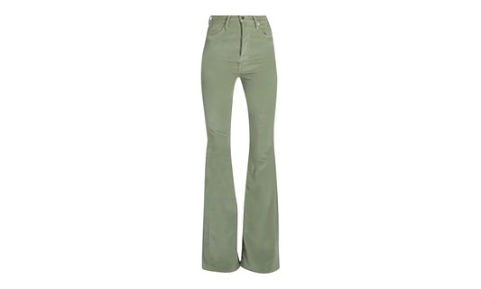 Velour Flare Stack Jeans Pants "Pale Lime" Y0W09458VE PLI