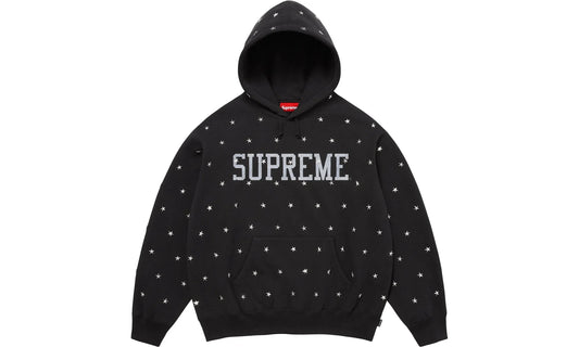 Stars Studded Hooded Sweatshirt "FW25 - Black" SU26908