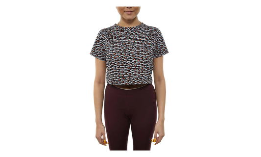 JDI Anniversary AOP Crop Top WMNS "Black / White - Orange" AQ0249 010