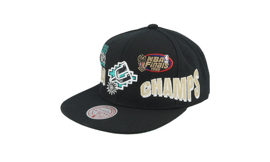 NBA Hardwood Classics World Champs Snapback Cap "San Antonio Spurs - Black" HHSS7715 SASYYPPPBLCK