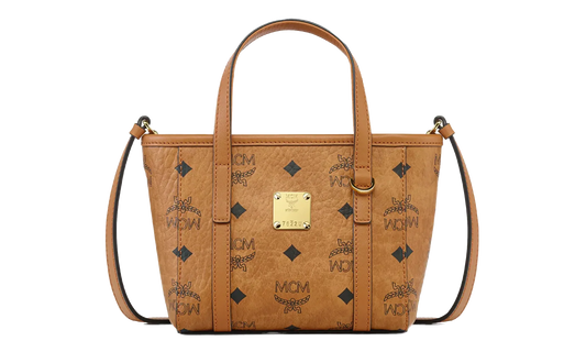 Extra Mini Toni Shopper in Visetos "Cognac" MWPFSMT03CO001