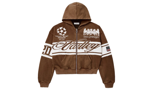 Cursive Zip-Up "Brown" VAL38