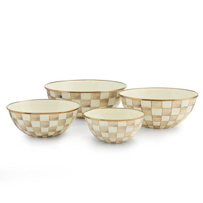 Mocha Check Extra Large Everyday Bowl