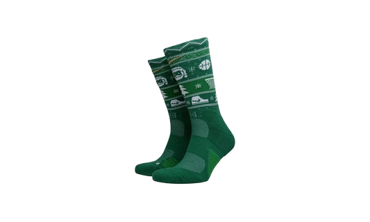 ELITE CHRISTMAS CREW SOCKS "Clover/White/Club Gold" SX7866 312