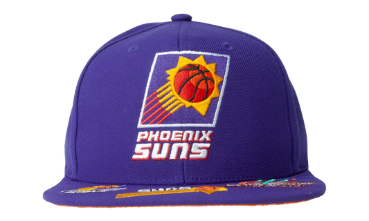 NBA Hardwood Classics Front Face Snapback Cap "Phoenix Suns - Purple" 6HSSMM21130 PSUPURP