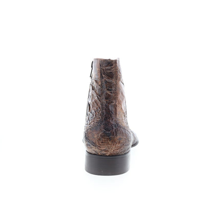 Astton Vettore 1678 Mens Brown Leather Zipper Casual Dress Boots