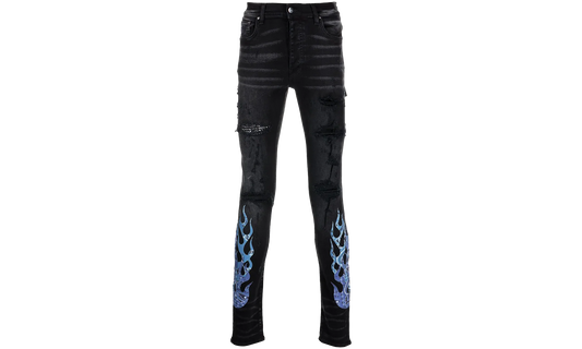 BANDANA FLAME JEAN AGED "BLACK BLUE" PS22MDS192 BLACK BLUE