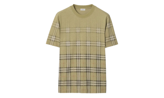 Gradient Check Cotton T-shirt "Glade Green" 8119023