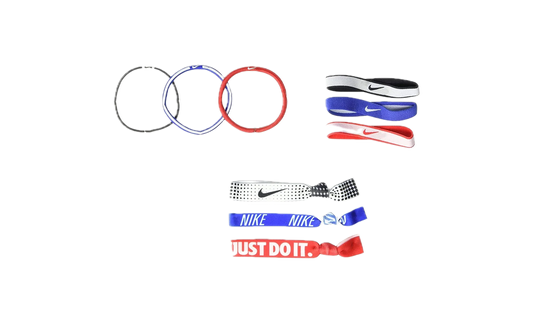 MIXED HAIRBANDS (9 Pack) "Game Royal / Black / University Red" N.JN.K8.925