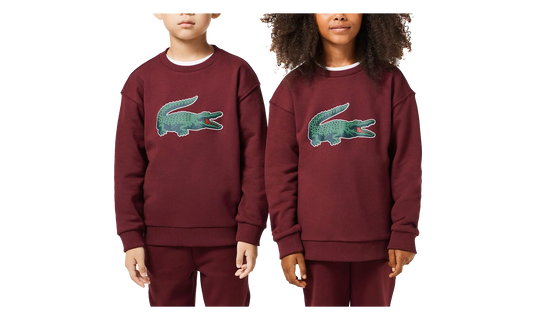 Signature Print Fleece Sweatshirt GS "Bordeaux" SJ1231 YUP