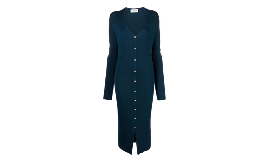 RIBBED LONG BUTTONED DRESS "SAPPHIRE" RW DR0043 K010 H23 271