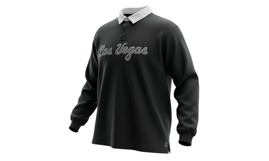 EE RUGBY CORE POLO "LAS VEGAS - Black/ Silver" EE744