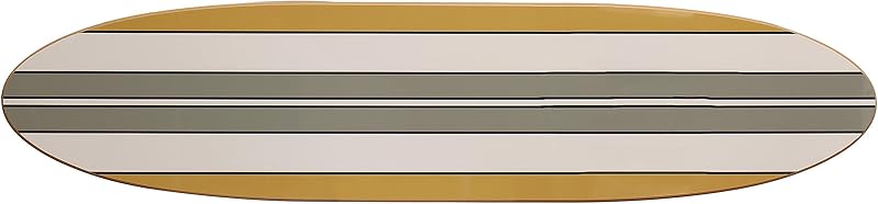 Layered Surfboard Wall Art in Engineered Wood and Paper