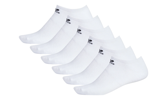 Trefoil No Show Socks (6 Pack) "Black/White" CI9858