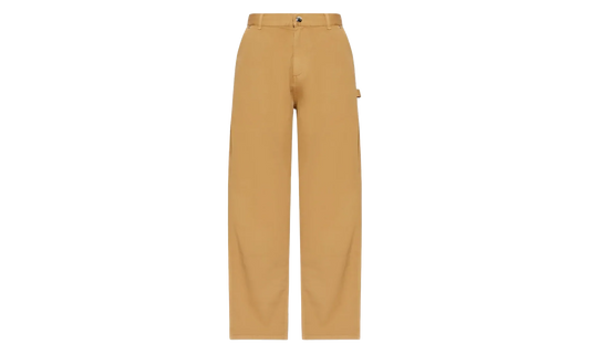Button Up Zipper Straight Leg Trousers "Camel" MON52