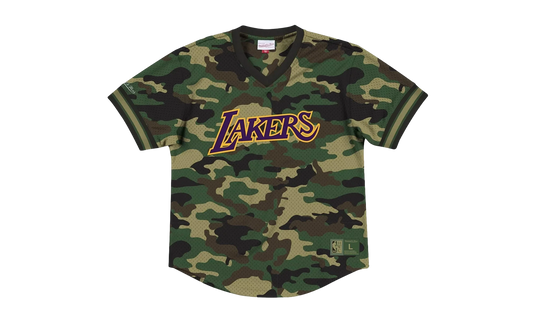 NBA Mesh V-Neck Tee "Los Angeles Lakers - Camo" MSPOMG18018 LALCMWD1