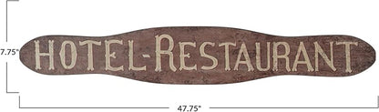 Vintage Wood Hotel Restaurant Wall Art Natural