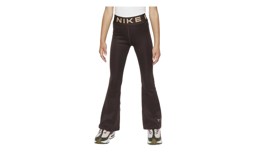 Air Essential Girls' High-Waisted Flared Leggings GS "Baroque Brown / Hemp" FD2963 237