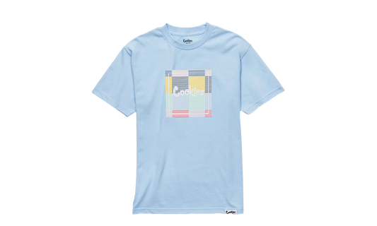 South Hampton Seersucker Patchwork Logo Tee Shirt "Blue" 1542T3860 PWB