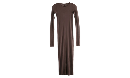 Rib Long-Sleeve Dress WMNS "Macassar" RP01F6546 RC 53