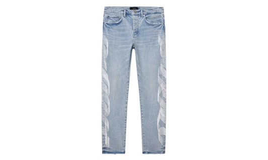 P005 Embroidered Logo Jeans "Light Indigo" P005 LEML226