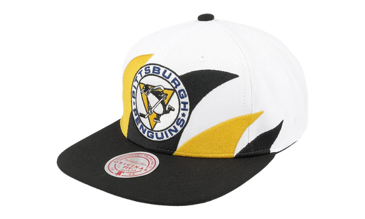 NHL Vintage Sharktooth Snapback Cap "Pittsburgh Penguins - White" 6HSSSH22088 PPEWHIT