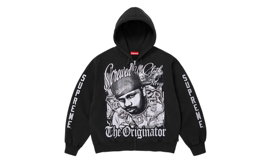 DJ Screw Zip Up Hooded Sweatshirt "SS26 - black" SU27355
