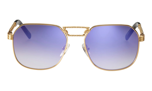 CEO Equestrian 24KT "Yellow Gold / Midnight Blue Gradient Flash Purple Flat" EQCE2 0004 20A1