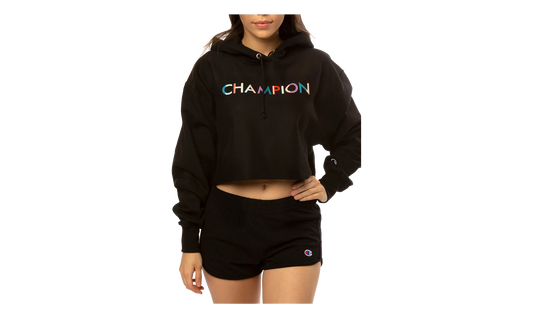 C-Life Reverse Weave Cropped Hoodie WMNS "Black" WL659 586389 003
