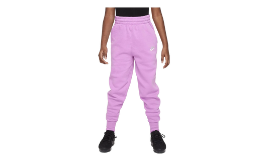 Sportswear Club Fleece Girls' High-waisted Fitted Pants GS "Rush Fuchsia / Rush Fuchsia / White" FD2921 532