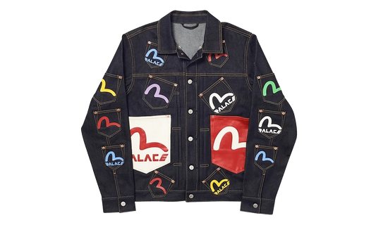 Palace x Evisu Logo Denim Jacket "Indigo Multi" p0130