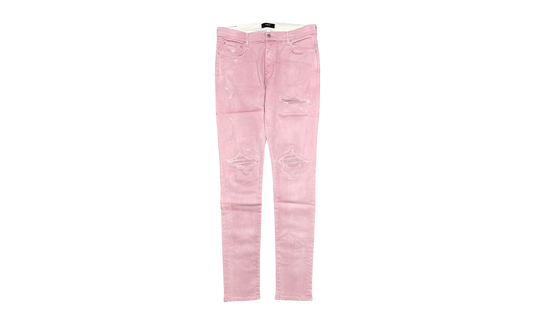 MX1 Leather Patch Sprayed Jeans "Pink White" SS23MDS013 651