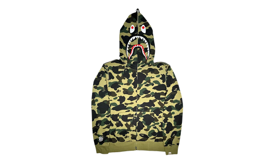 ABC Camo Shark Full Zip Up Hoodie "Green" 001ZPI201004M