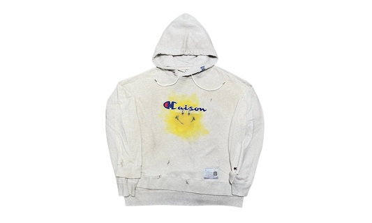 Smiley Face Hooded Sweatshirt "Grey" A09HD712 GRAY