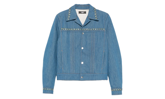 Crystal Pleated Cadet Jacket "Retro Indigo" AMDNJT1004 RETR