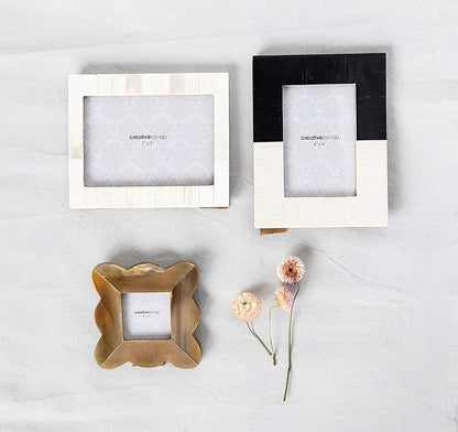 Amazoncom White Resin Photo Frame with Beige Accents Holds 5 x 7 Photo
